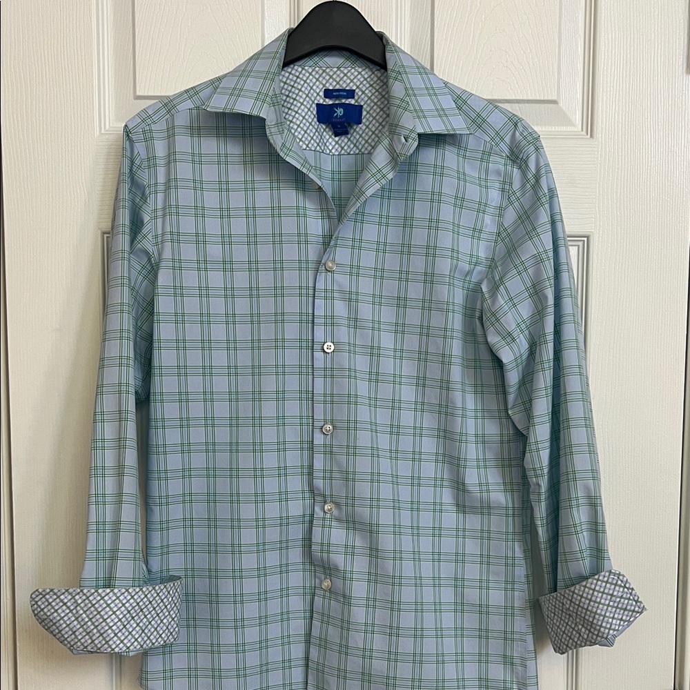 Egara Men’s Non Iron EUC Cotton Dress Shirt  Plaid